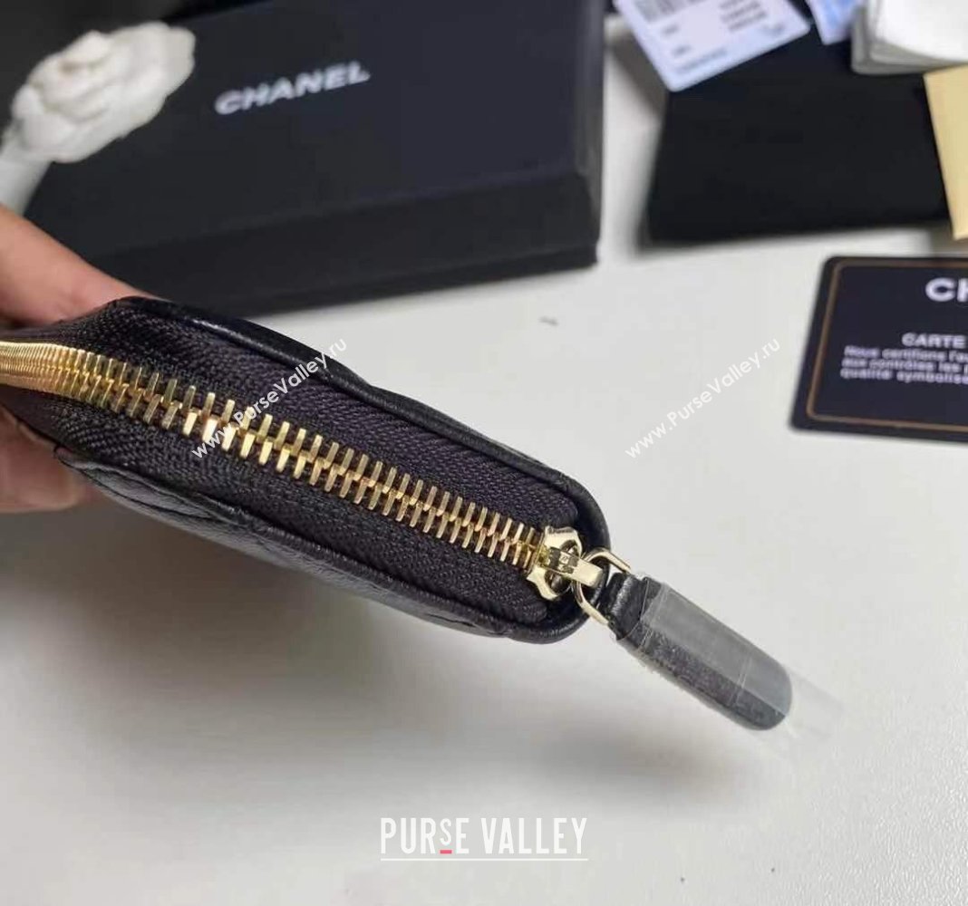 Chanel Heart Shiny Crumpled Lambskin Zipped Coin Purse Wallet AP3294 2024 (yezi-240411017)