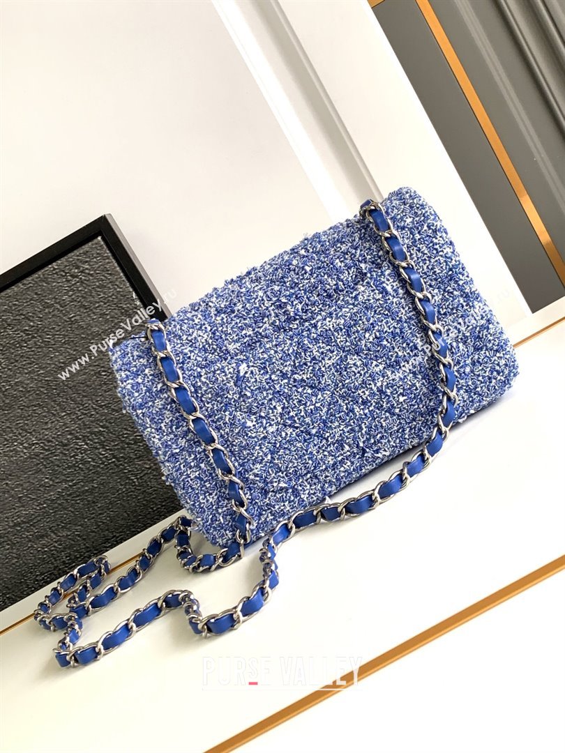 Chanel Classic Tweed Mini 11.12 Flap Bag A69900 Blue 2024 0411 (yezi-240411024)
