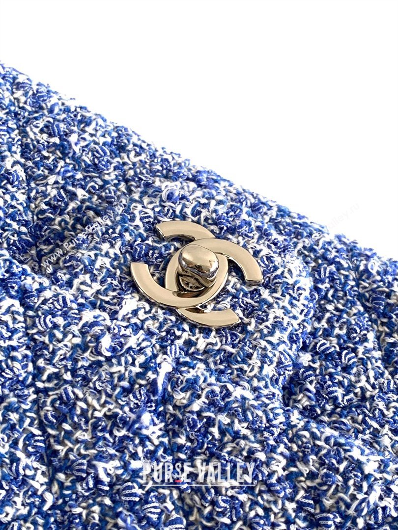 Chanel Classic Tweed Mini 11.12 Flap Bag A69900 Blue 2024 0411 (yezi-240411024)