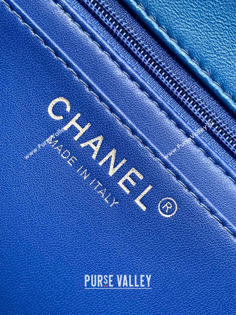 Chanel Classic Tweed Mini 11.12 Flap Bag A69900 Blue 2024 0411 (yezi-240411024)