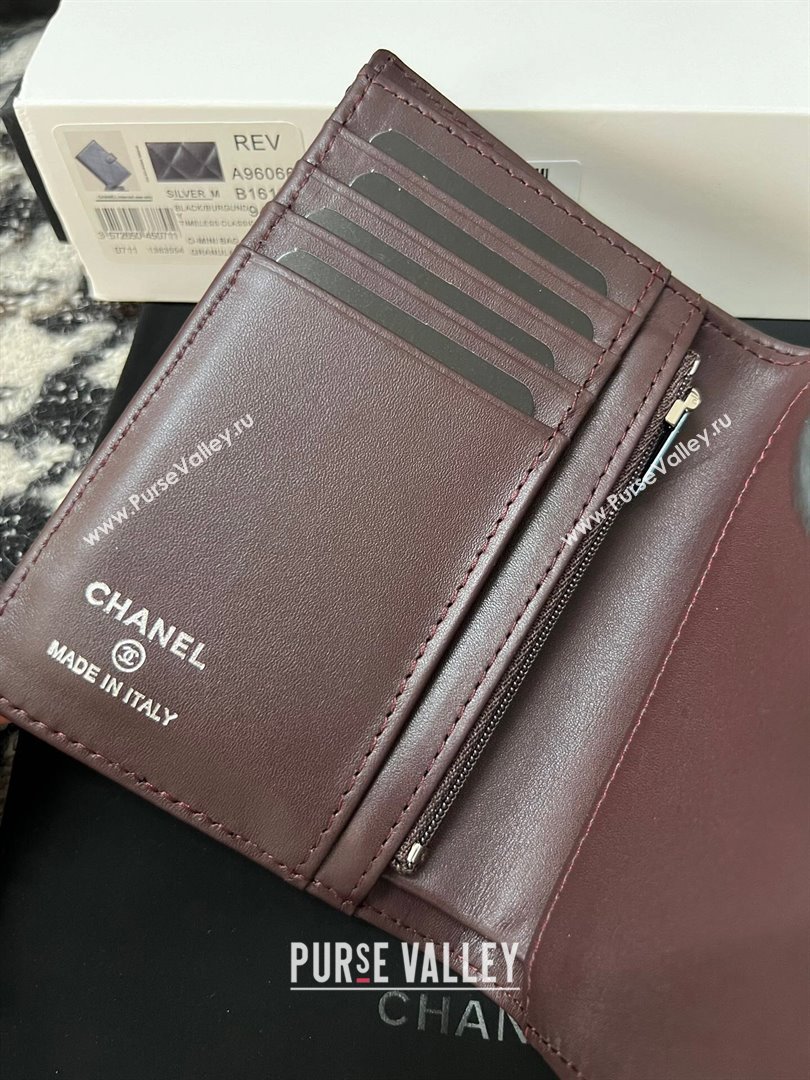 Chanel Quilted Grained Calfskin Passport Cover Black 2024 A96066 (YEZI-240411062)