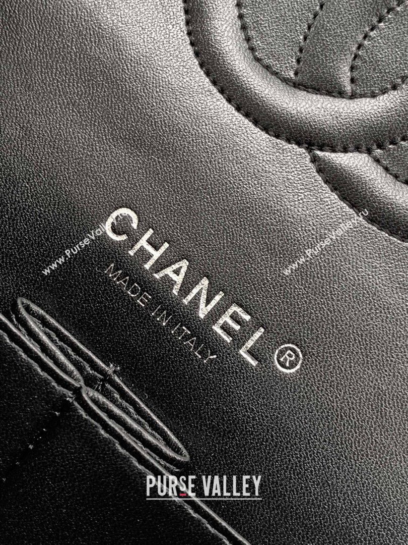Chanel Classic Tweed Medium 11.12 Flap Bag A01112 White/Black 2024 0411 (yezi-240411025)
