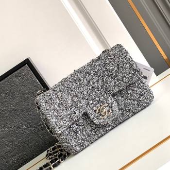 Chanel Classic Tweed Mini 11.12 Flap Bag A69900 White/Black 2024 0411 (yezi-240411023)