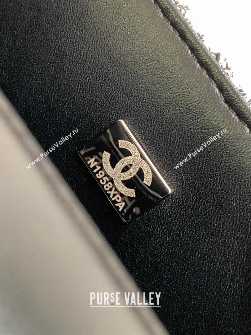Chanel Classic Tweed Mini 11.12 Flap Bag A69900 White/Black 2024 0411 (yezi-240411023)
