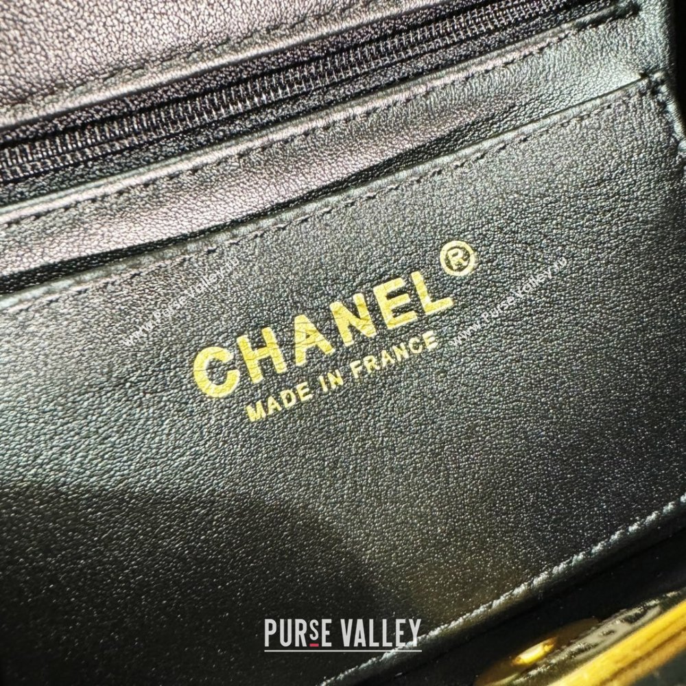 Chanel Patent Calfskin Mini Flap Bag with Top Handle AS4472 Black 2024 (yezi-240412015)