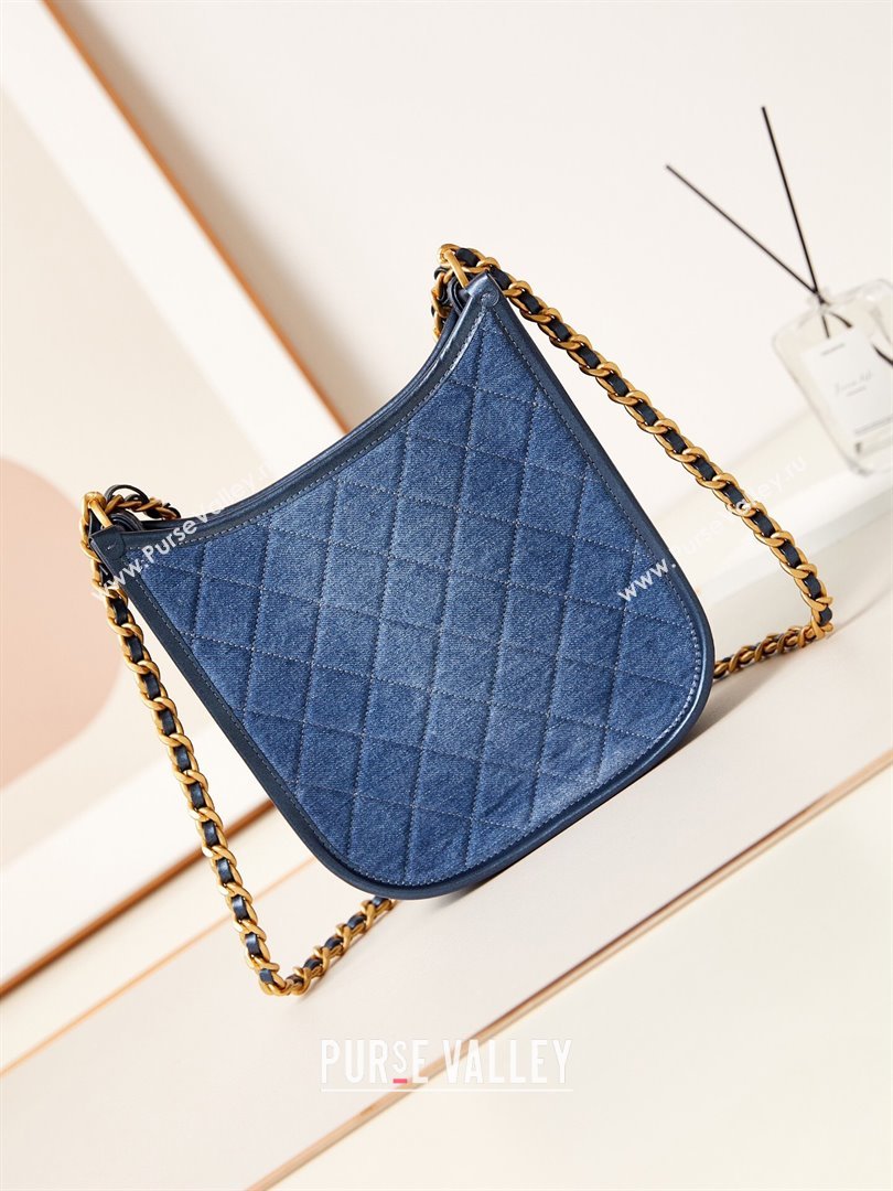 Chanel Washed Denim Hobo Bag AS4532 Blue 2024 (yezi-240412022)