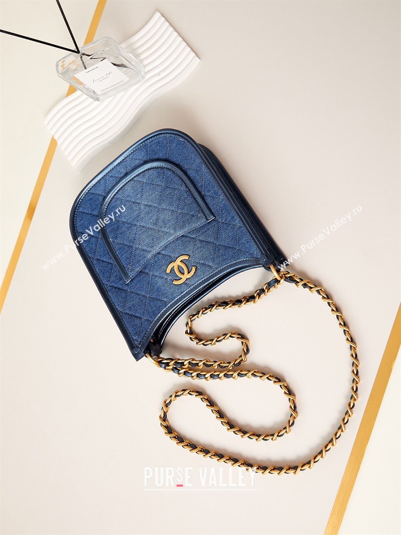 Chanel Washed Denim Hobo Bag AS4532 Blue 2024 (yezi-240412022)