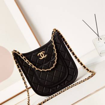 Chanel Calfskin Hobo Bag AS4532 Black 2024 (yezi-240412023)