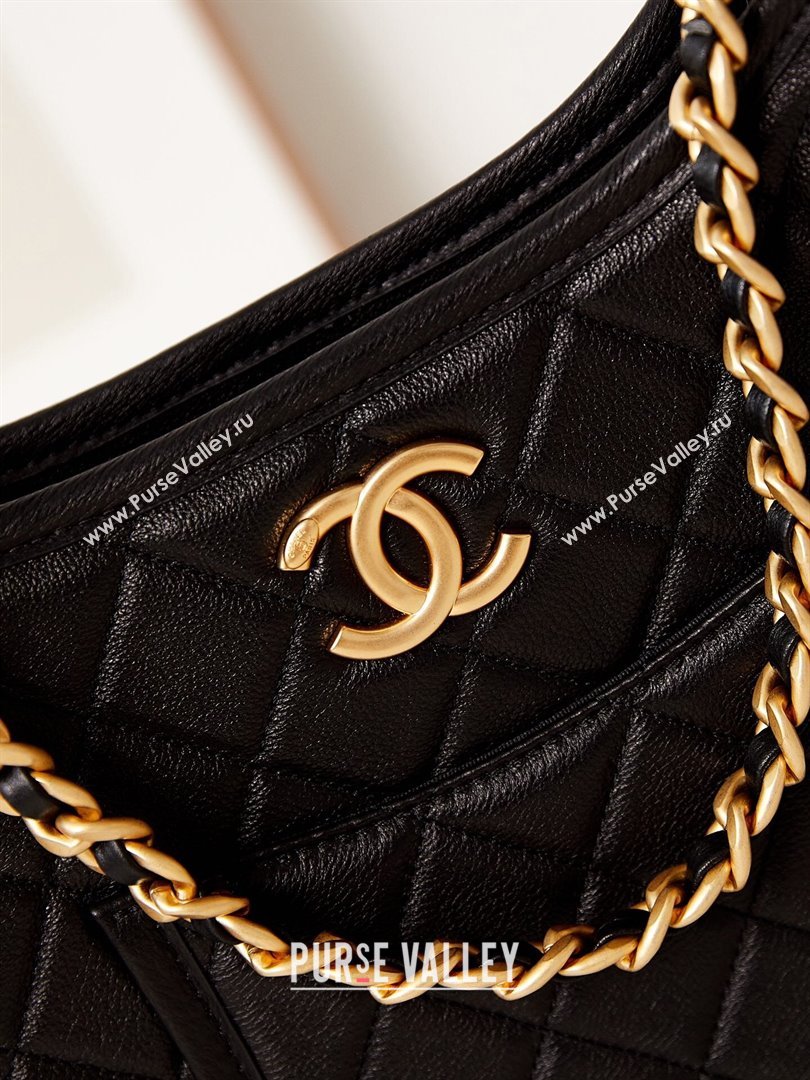 Chanel Calfskin Hobo Bag AS4532 Black 2024 (yezi-240412023)