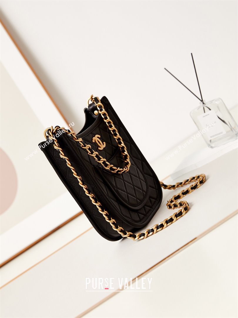 Chanel Calfskin Hobo Bag AS4532 Black 2024 (yezi-240412023)