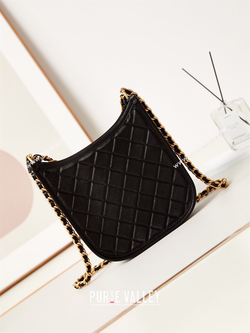 Chanel Calfskin Hobo Bag AS4532 Black 2024 (yezi-240412023)