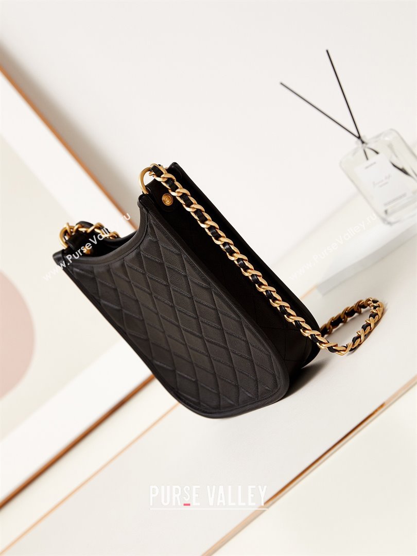 Chanel Calfskin Hobo Bag AS4532 Black 2024 (yezi-240412023)