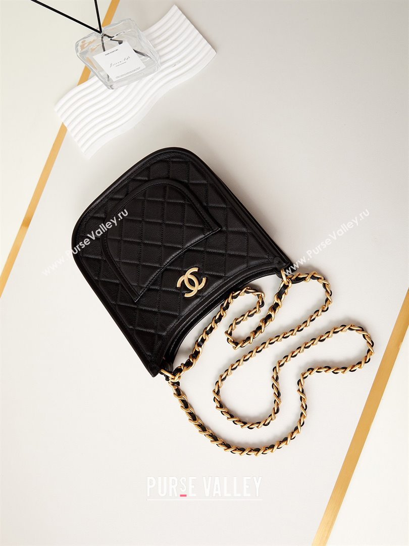 Chanel Calfskin Hobo Bag AS4532 Black 2024 (yezi-240412023)