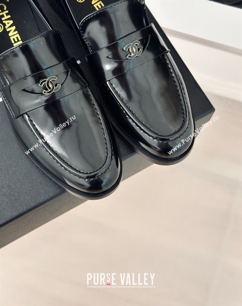 Chanel Patent Calfskin Loafers G45504 Black 2024 (MD-240424048)