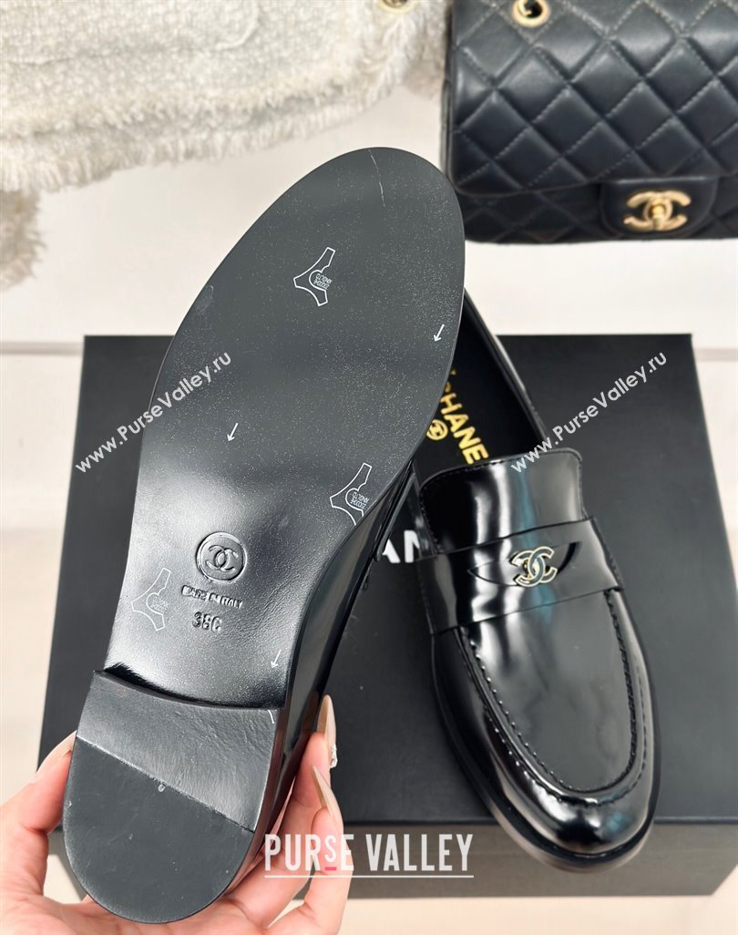 Chanel Patent Calfskin Loafers G45504 Black 2024 (MD-240424048)