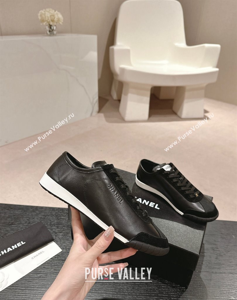 Chanel Calfskin Suede Sneakers G45714 Black 2024 (MD-240424150)
