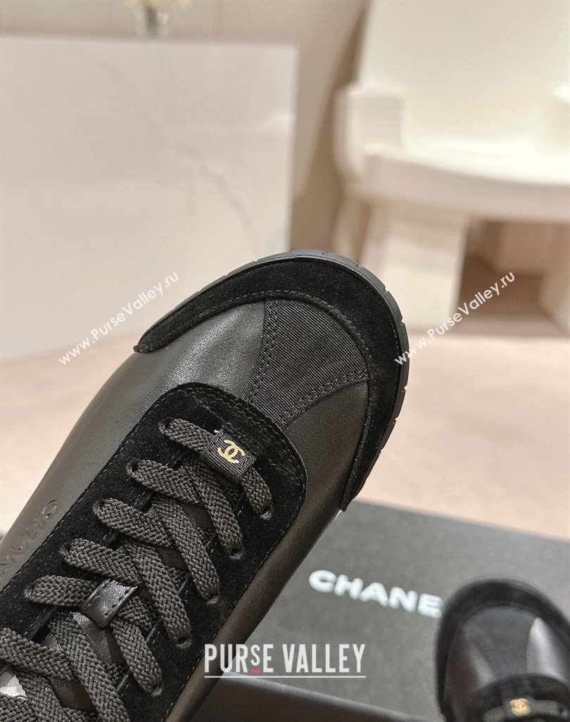 Chanel Calfskin Suede Sneakers G45714 Black 2024 (MD-240424150)