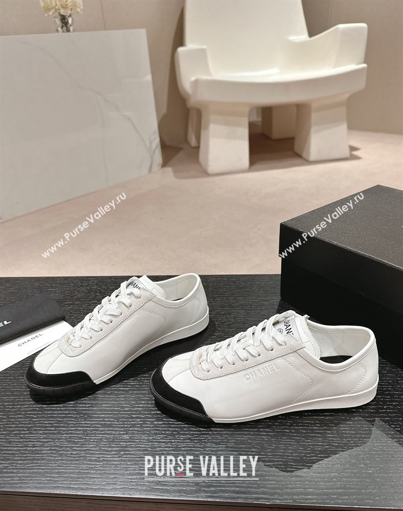 Chanel Calfskin Suede Sneakers G45714 White 2024 (MD-240424151)