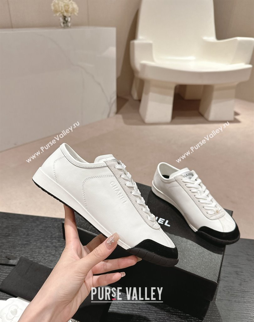 Chanel Calfskin Suede Sneakers G45714 White 2024 (MD-240424151)