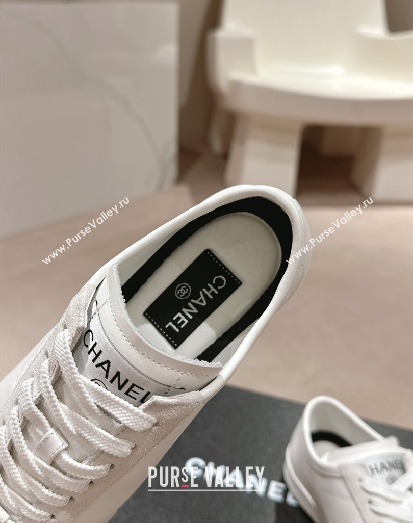 Chanel Calfskin Suede Sneakers G45714 White 2024 (MD-240424151)