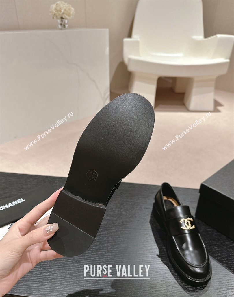 Chanel Calfskin Loafers G45663 Black 2024 (MD-240424156)