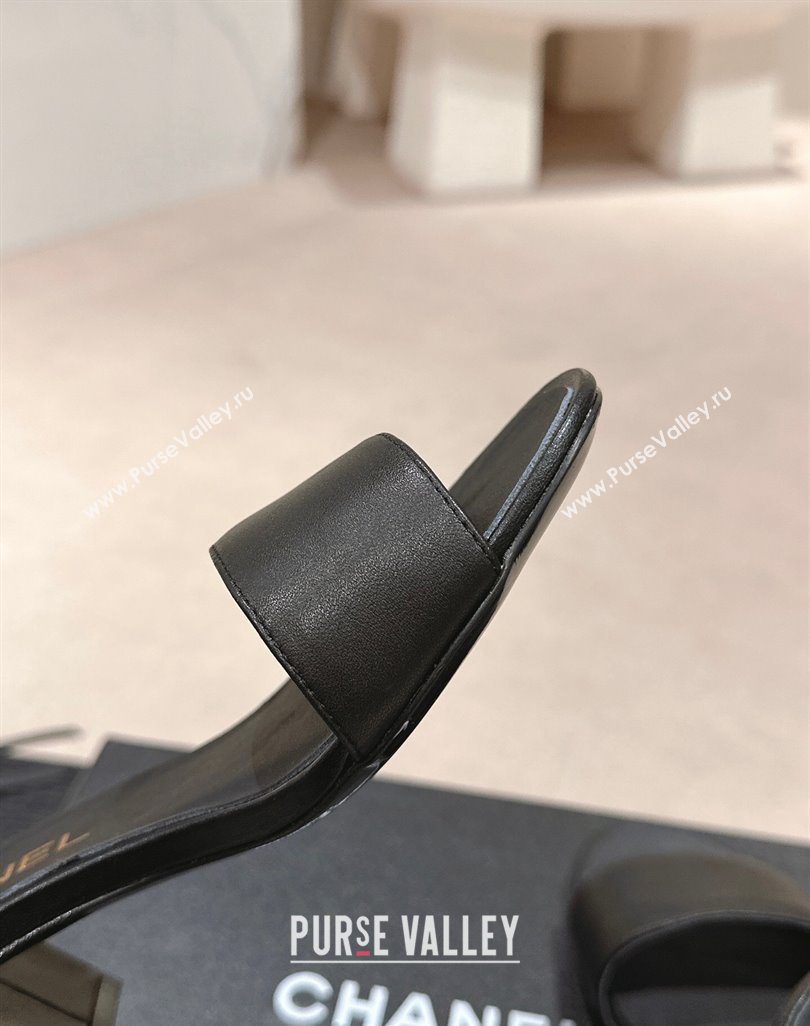 Chanel Lambskin Heel Sandals 4.5cm Black 2024 042302 (MD-240423050)