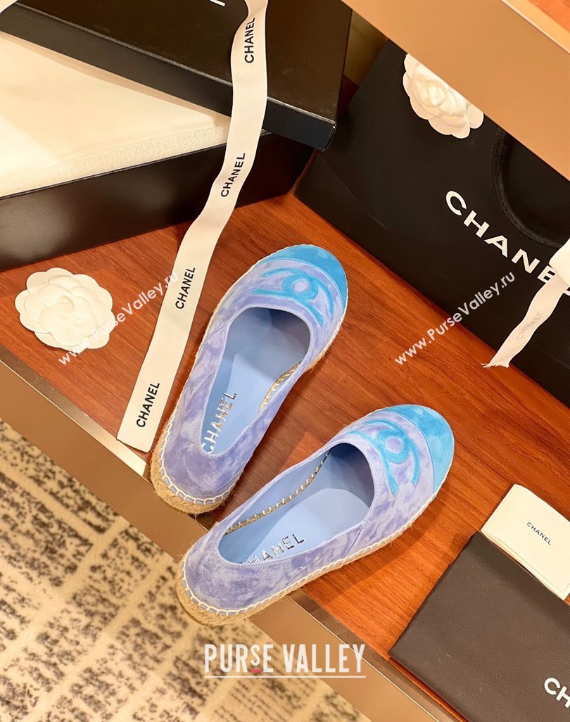 Chanel Suede Espadrilles Flat Blue 2024 042501 (KL-240425015)