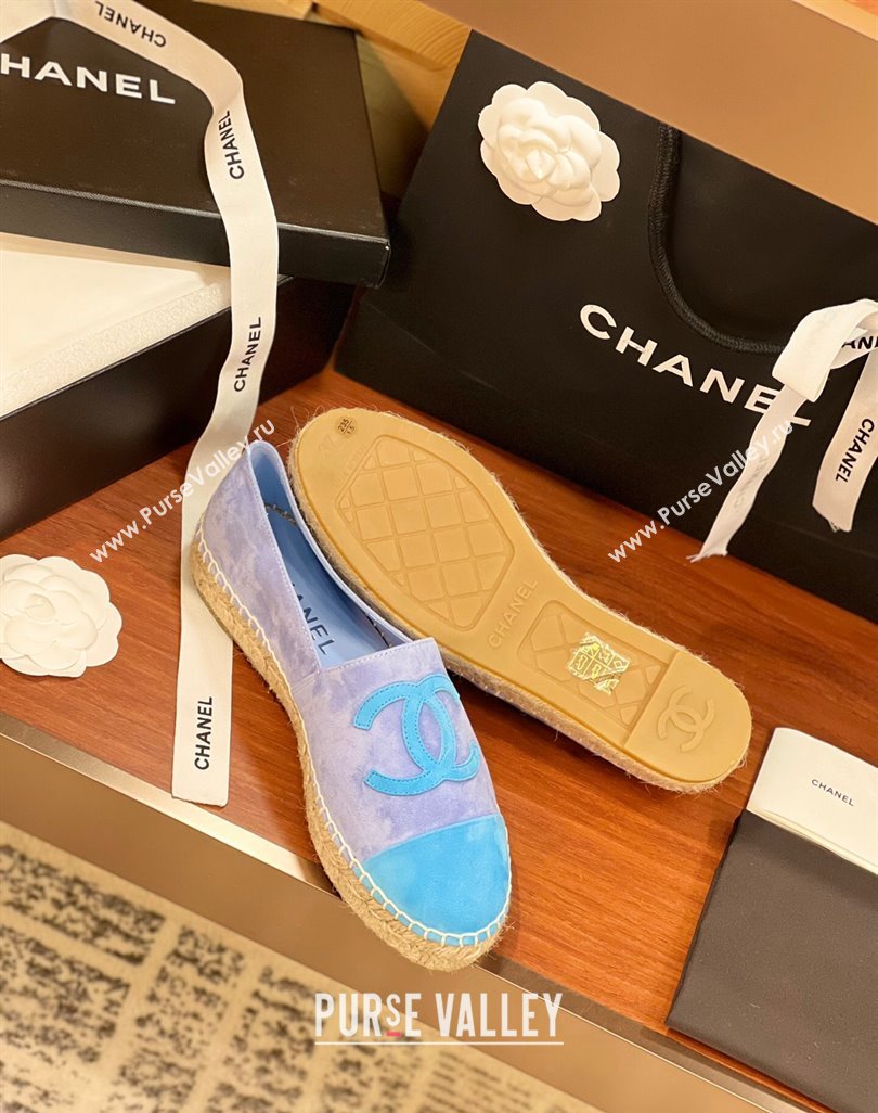 Chanel Suede Espadrilles Flat Blue 2024 042501 (KL-240425015)