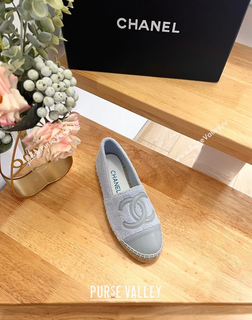 Chanel Towel Espadrilles Flats Grey 2024 0424 (HB-240424204)