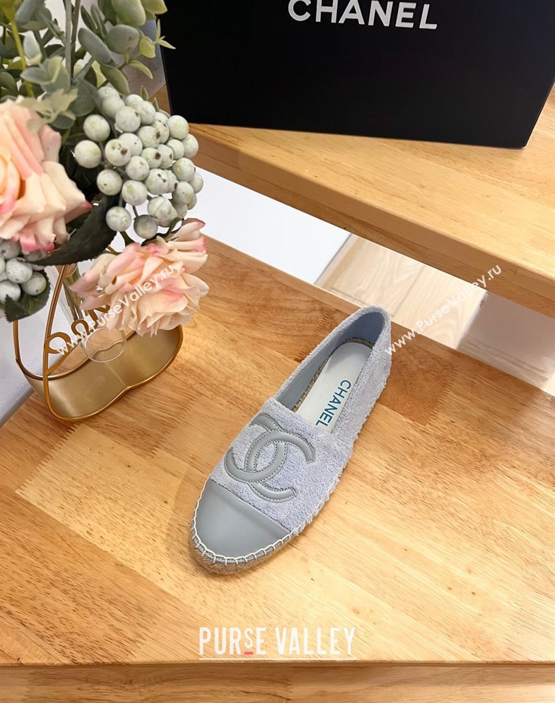 Chanel Towel Espadrilles Flats Grey 2024 0424 (HB-240424204)