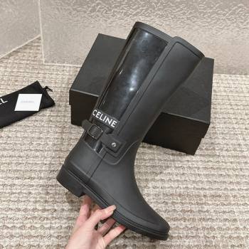 Chanel Rubber High Rain Boots with Buckle Black 2024 0425 (MD-240425063)