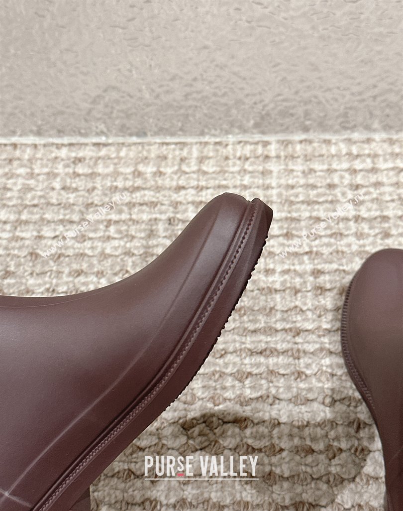 Chanel Rubber High Rain Boots with Buckle Brown 2024 0425 (MD-240425064)