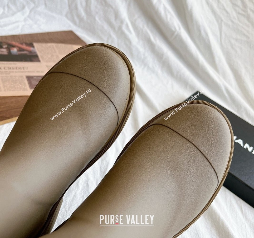 Chanel Rubber Ankle Rain Boots with Front CC Green 2024 0425 (GDX-240425070)