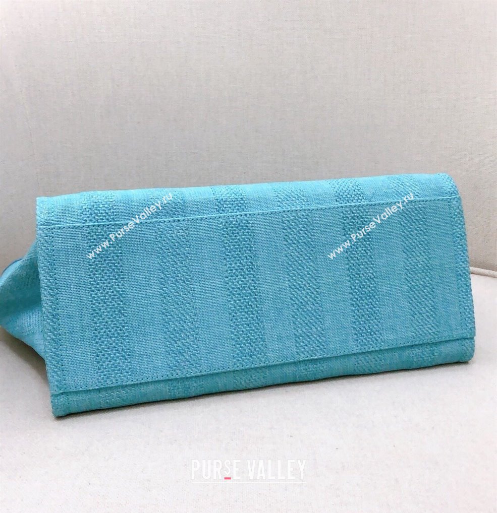 Chanel Deauville Mixed Fibers and Calfskin Shopping Bag A66941 Light Blue 2024 0517 (YD-240517038)