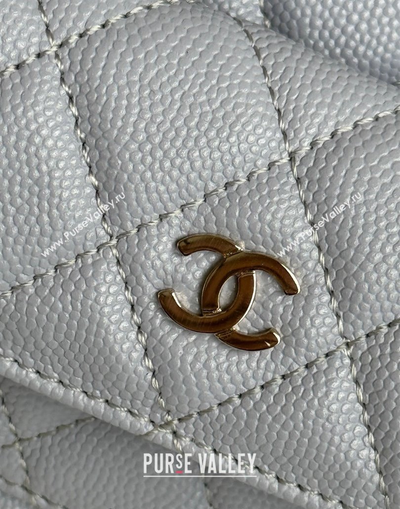 Chanel Grained Calfskin Mini Backpack Bag with Chain AP3573 Light Purple 2024 (yezi-240517005)