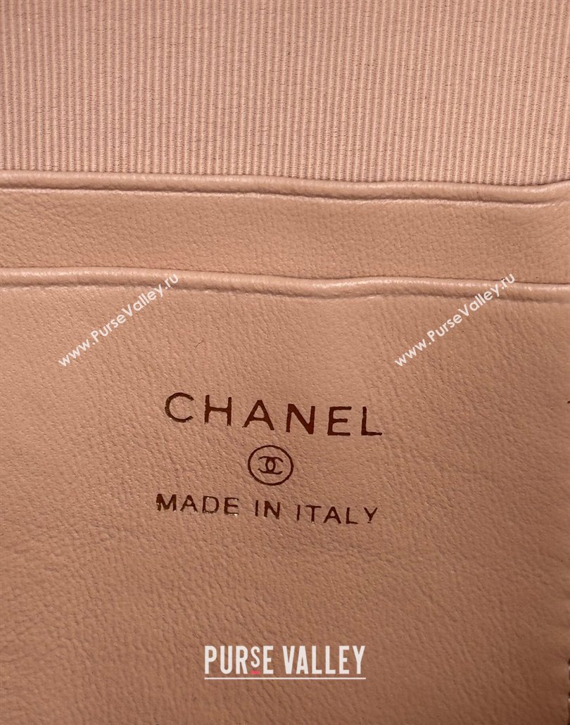 Chanel Grained Calfskin Mini Backpack Bag with Chain AP3573 Beige 2024 (yezi-240517007)