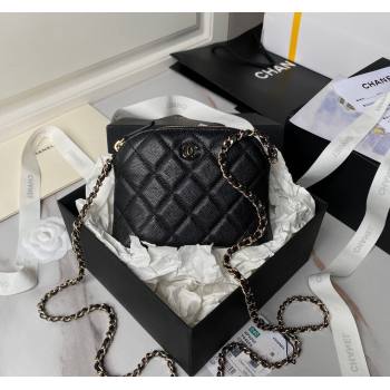 Chanel Grained Calfskin Clutch with Chain AP4000 Black 2024 (yezi-240517046)