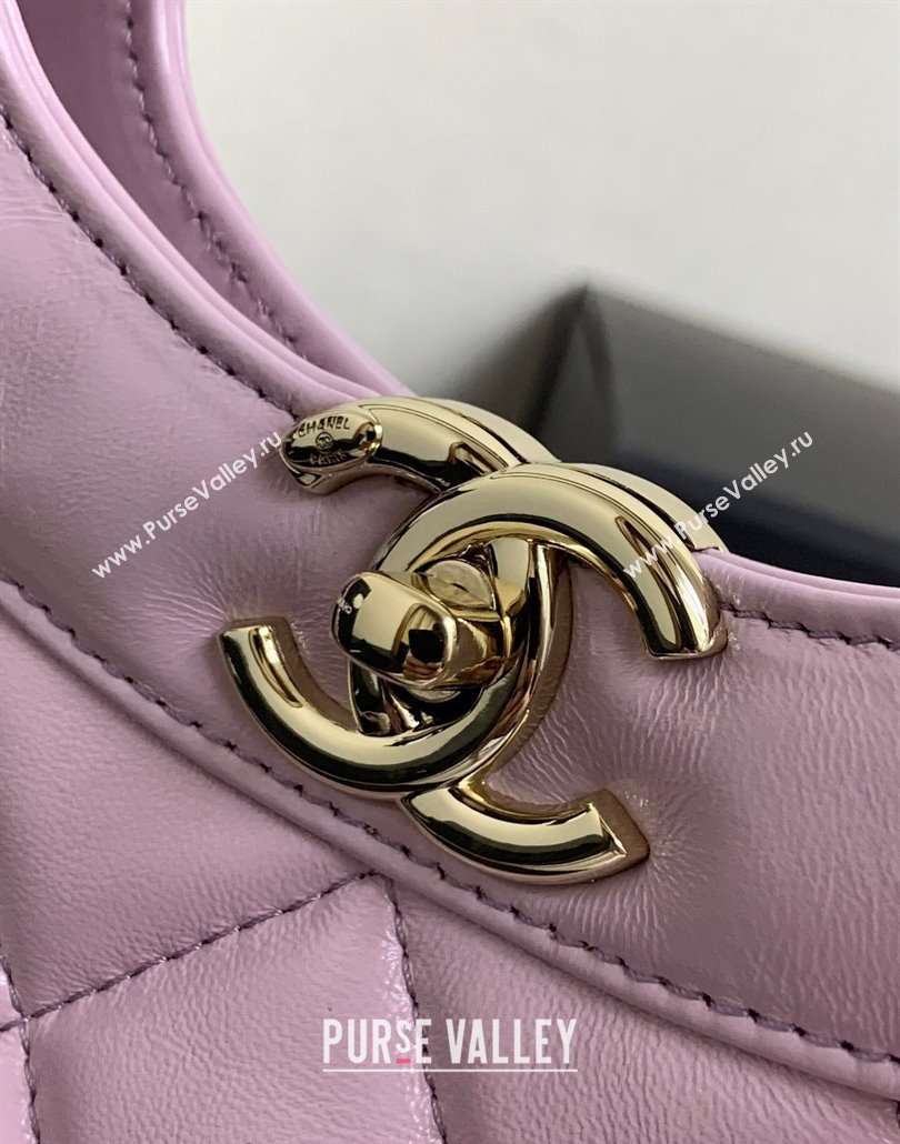 Chanel 31 Shiny Lambskin Small Shopping bag AS4853 Light Purple 2024 (yezi-240517052)