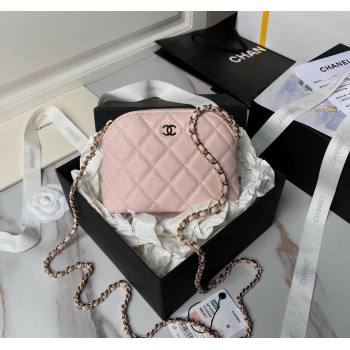 Chanel Grained Calfskin Clutch with Chain AP4000 Light Pink 2024 (yezi-240517047)