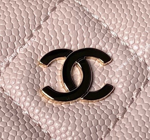 Chanel Grained Calfskin Clutch with Chain AP4000 Light Pink 2024 (yezi-240517047)