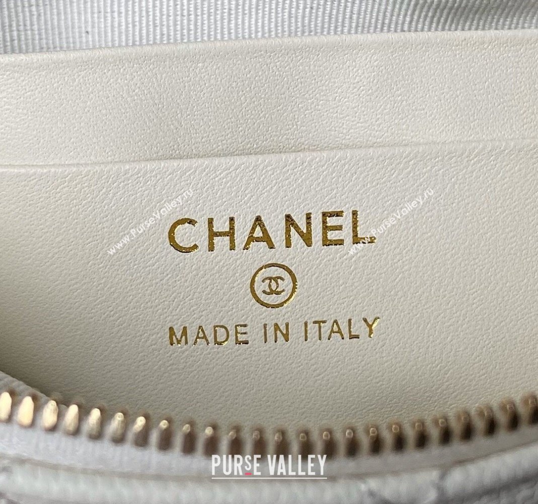 Chanel Grained Calfskin Clutch with Chain AP4000 White 2024 (yezi-240517048)