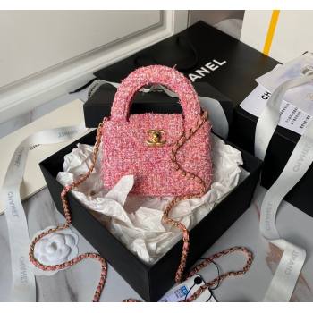 Chanel Tweed Clutch with Chain AP3435 Pink 2024 0517 (yezi-240517014)
