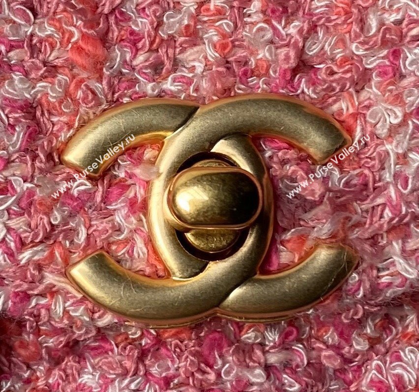 Chanel Tweed Clutch with Chain AP3435 Pink 2024 0517 (yezi-240517014)