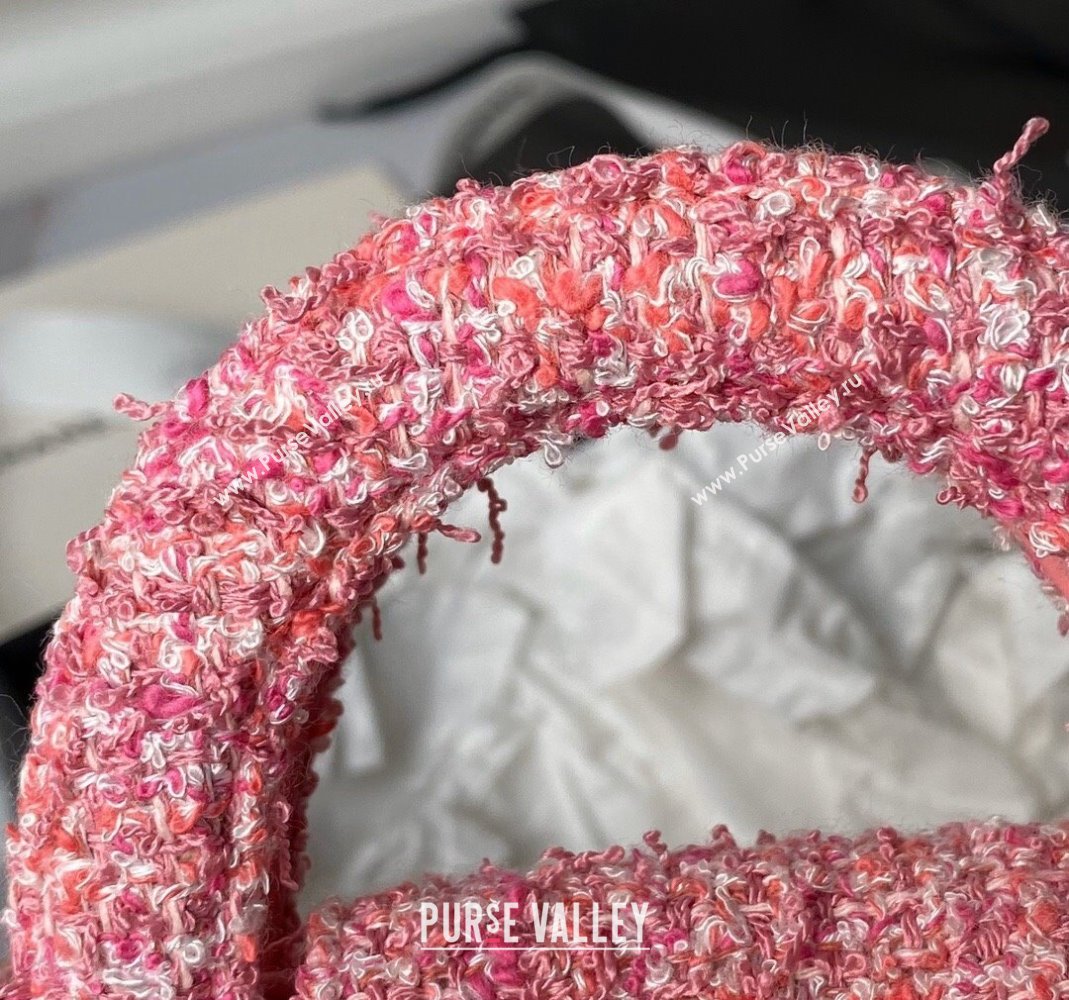 Chanel Tweed Clutch with Chain AP3435 Pink 2024 0517 (yezi-240517014)