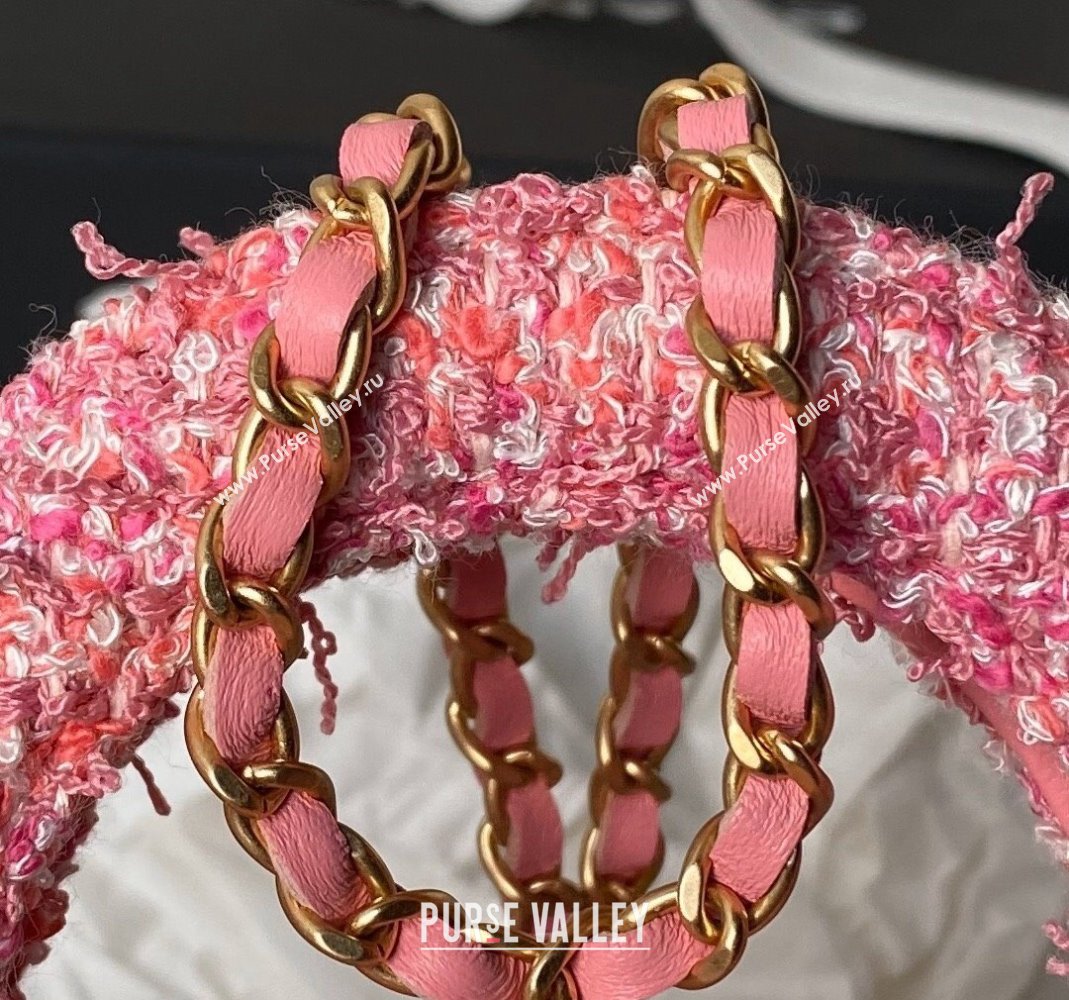 Chanel Tweed Clutch with Chain AP3435 Pink 2024 0517 (yezi-240517014)