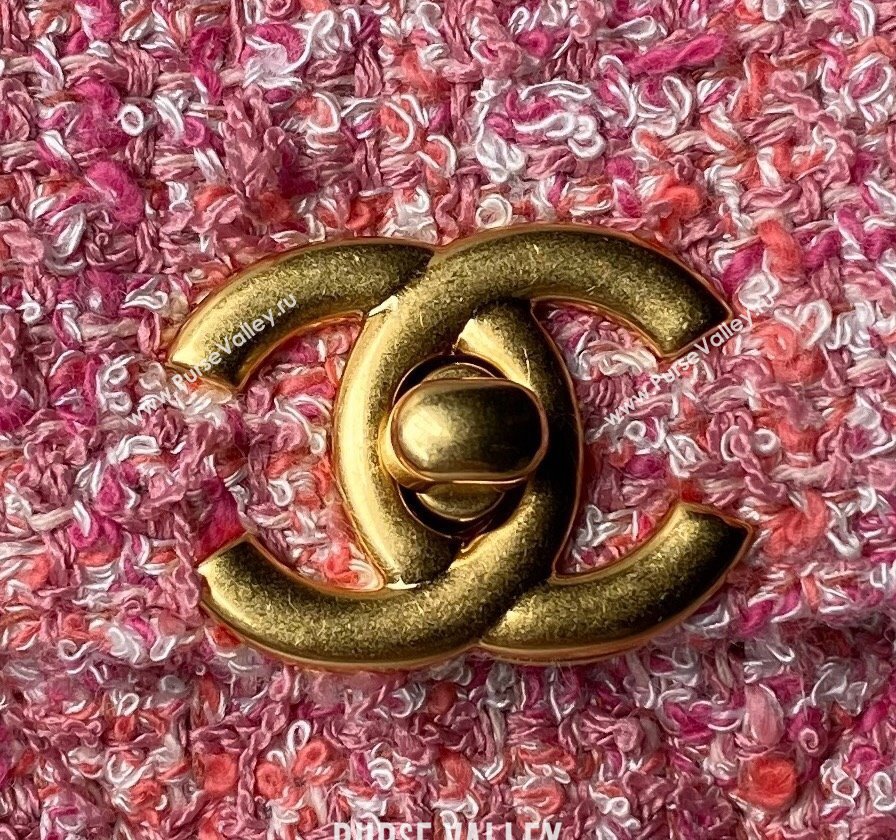 Chanel Tweed Mini Shopping Bag AS4416 Pink 2024 0517 (yezi-240517015)