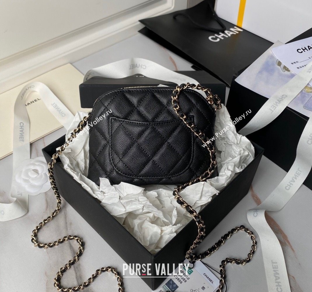 Chanel Grained Calfskin Clutch with Chain AP4000 Black 2024 (yezi-240517046)