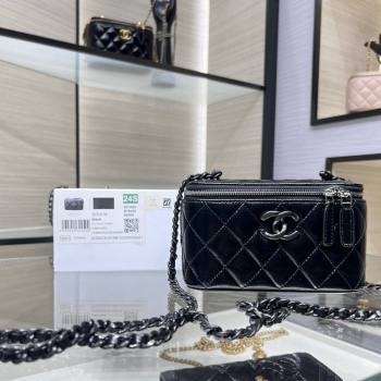 Chanel Lambskin Clutch with Chain AP3905 All Black 2024 (yezi-240517100)