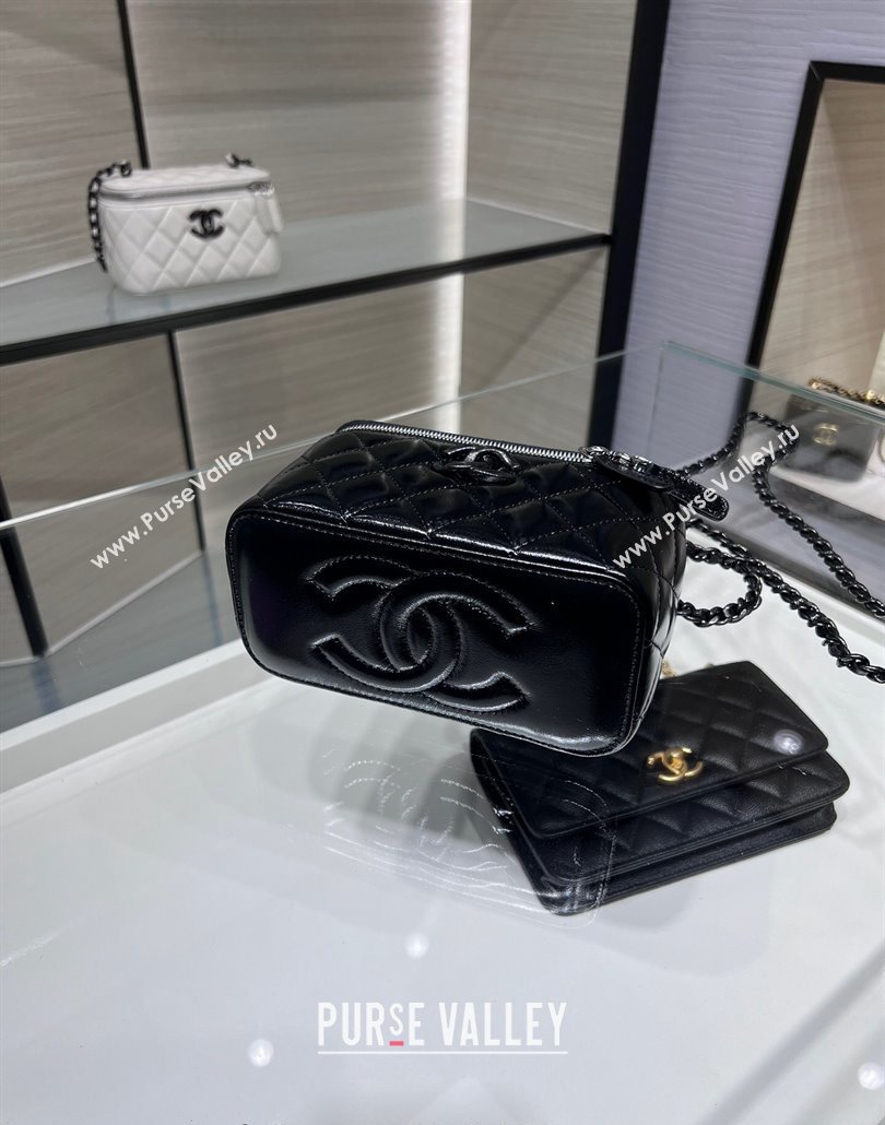 Chanel Lambskin Clutch with Chain AP3905 All Black 2024 (yezi-240517100)