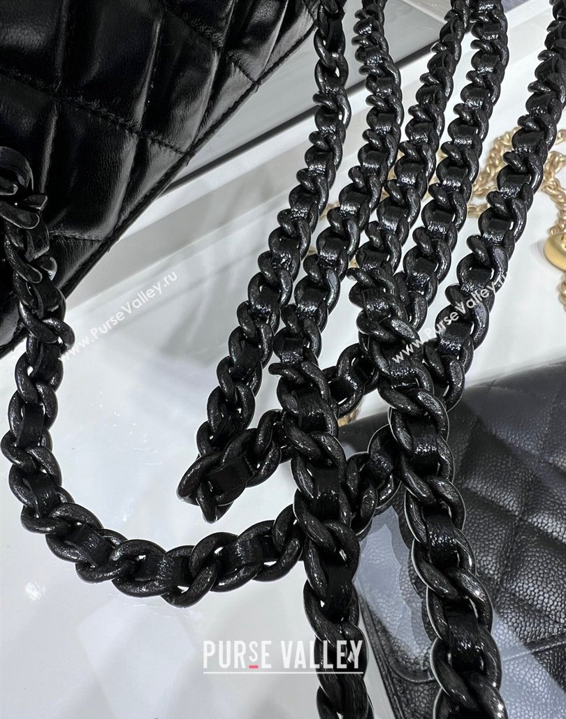 Chanel Lambskin Clutch with Chain AP3905 All Black 2024 (yezi-240517100)